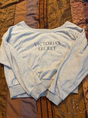 Victoria's Secret Gray Crewneck with Logo Tag